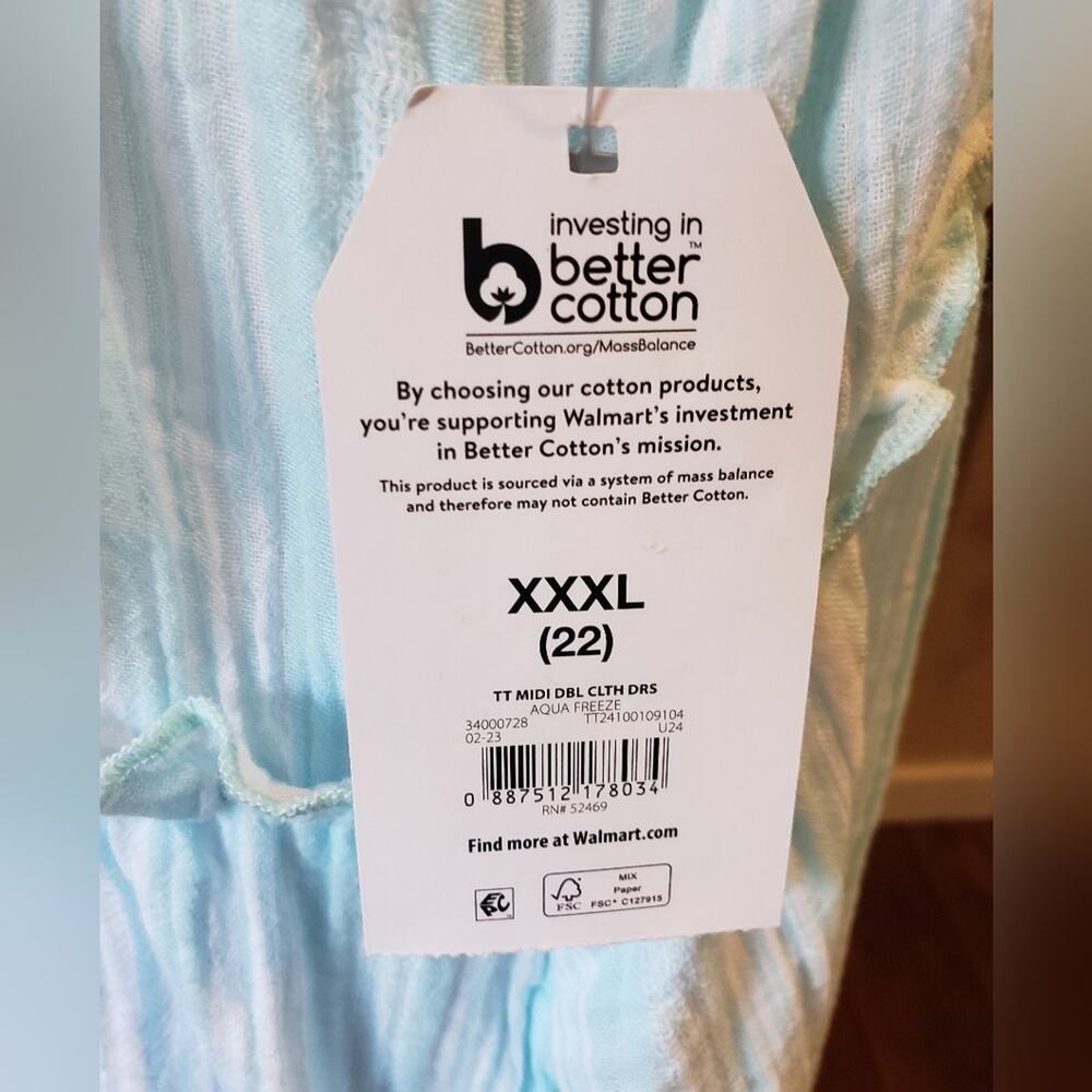 Time and Tru NWT boho midi ‎ calf sundress 100% c… - image 3